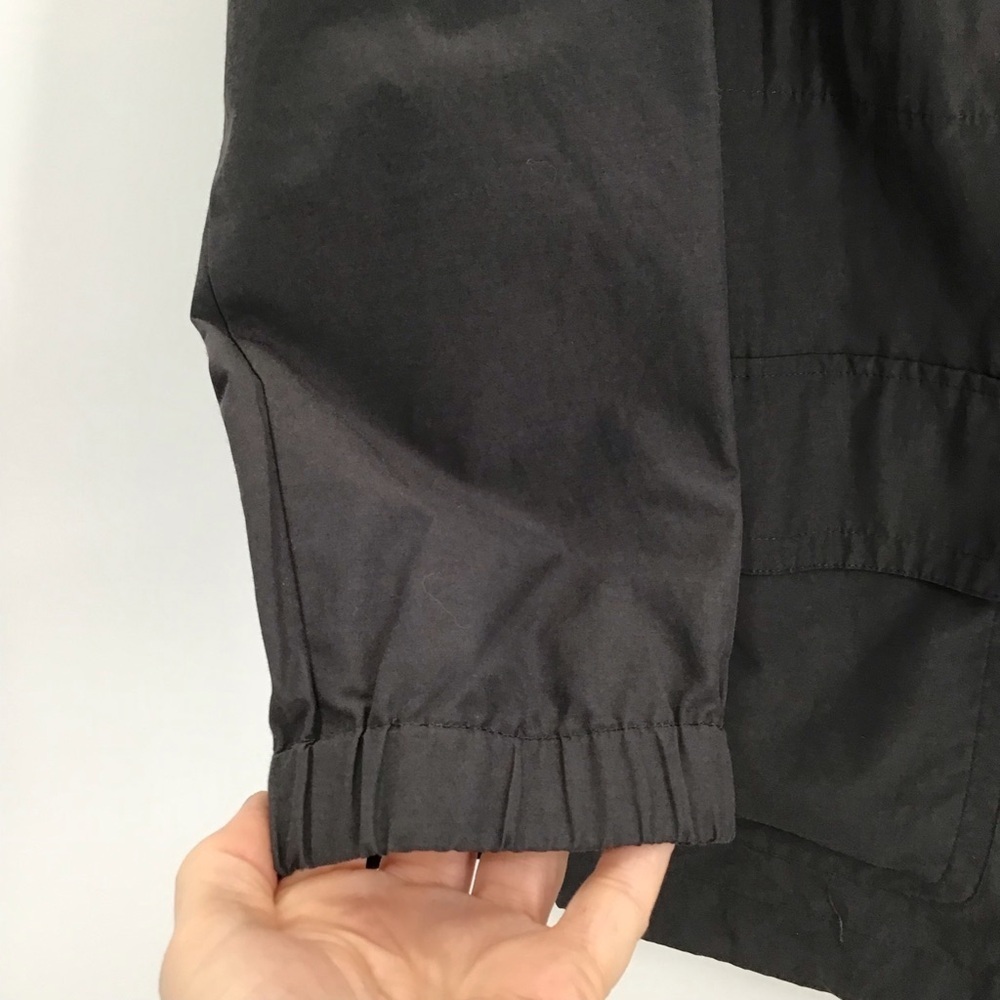 Eileen Fisher Light Weight Stand Collar Long Windbreaker Jacket Charcoal Size XS - Picture 6 of 10